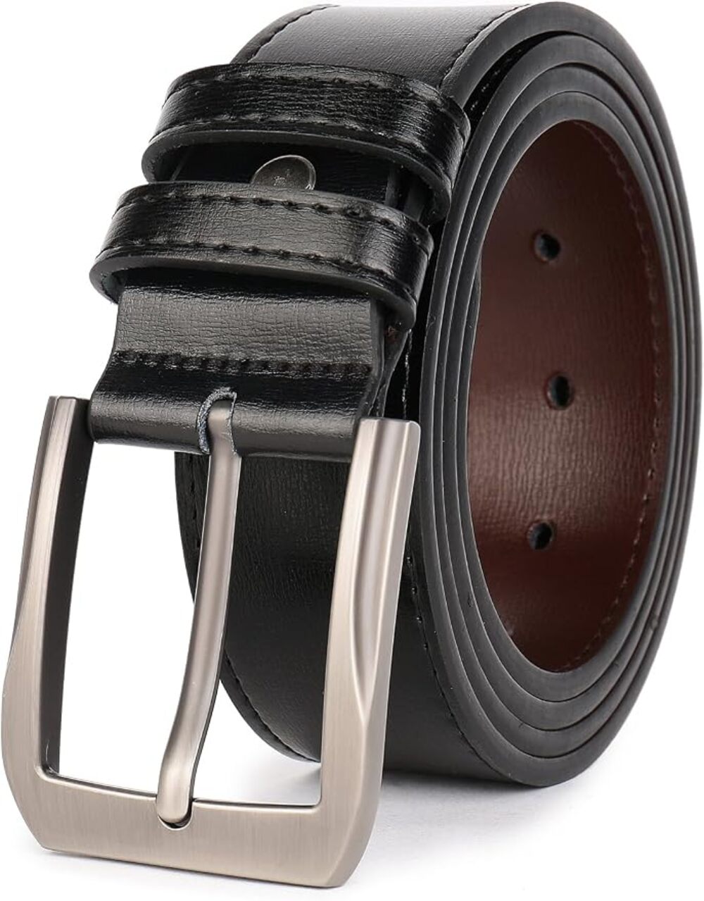 beltox fine Men’s Casual Leather Jeans Belts 1 1/2” Wide 4MM, 46